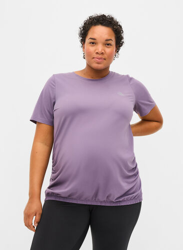 Zwangerschap sport t-shirt, Purple Sage, Model image number 0