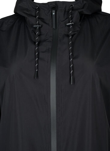 Regenjas met zakken en capuchon, Black, Packshot image number 2