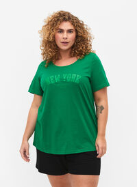 Katoenen t-shirt met tekstopdruk, Jolly Green W. New, Model