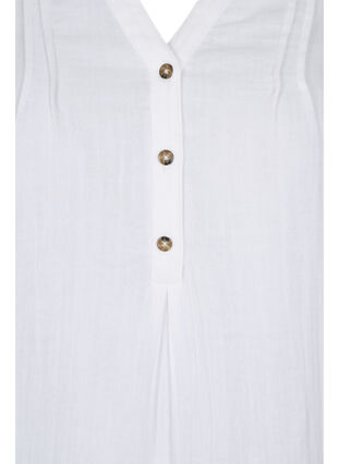 Katoenen jurk met 3/4 mouwen, Bright White, Packshot image number 2