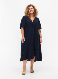 Midi-jurk met vleermuismouwen, Total Eclipse, Model