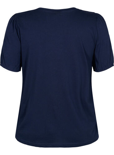 Katoenen t-shirt met 2/4 mouwen, Navy Blazer, Packshot image number 1