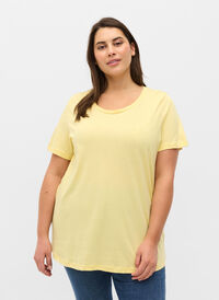 Katoenen t-shirt met print, Pale Banana Shine, Model
