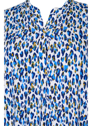 Viscose tuniek met luipaard print, Blue Leo AOP, Packshot image number 2