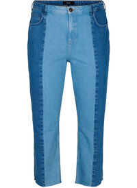 Cropped Vera jeans met colorblock