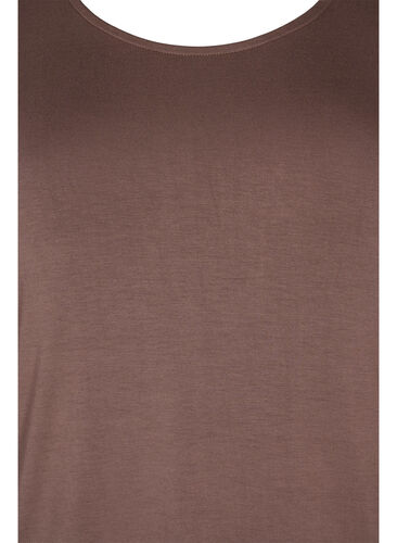 Viscose blouse met lange mouwen en kantdetails, Deep Taupe, Packshot image number 2