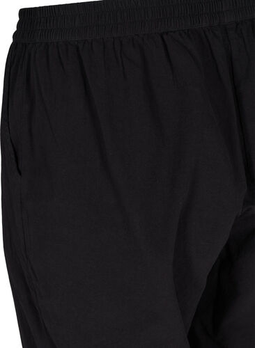 Cropped broek in katoen, Black, Packshot image number 3