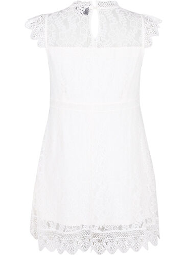 Mouwloze kanten jurk, Bright White, Packshot image number 1