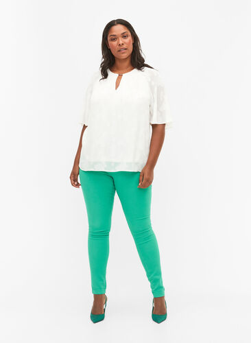 Amy jeans met hoge taille en super slanke pasvorm, Holly Green, Model image number 0