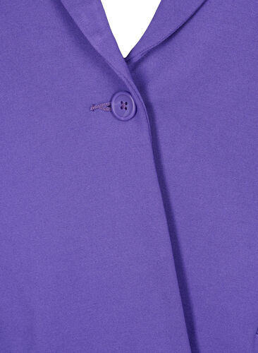 Basic blazer met knoop en sierzakken, Ultra Violet, Packshot image number 2