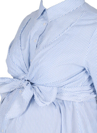 Zwangerschapsjurk van katoen, Blue Stripe, Packshot image number 2